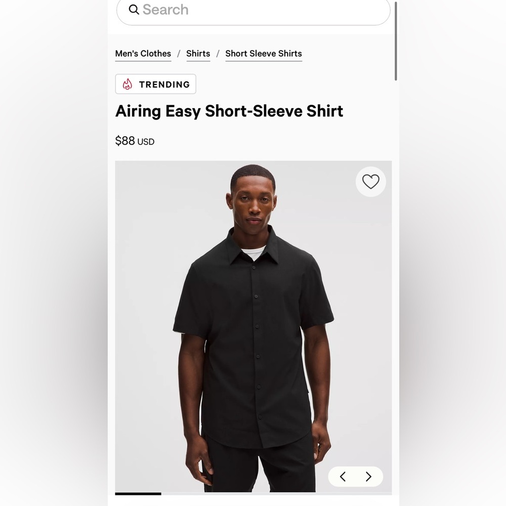 Men’s Lululemon Airing Easy Black
